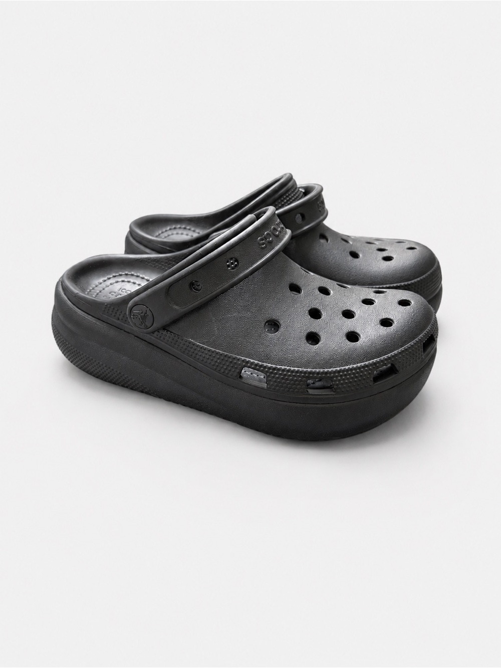 CROCS Kids' Black Classic Platform Clog